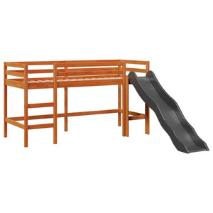 vidaXL Kids Loft Bed with Tower Blue 80x200 cm Solid Pine Wood