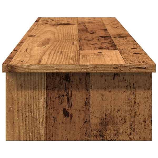 vidaXL Monitor Stand Reclaimed Wood Look 100x27x15 cm Engineered Wood