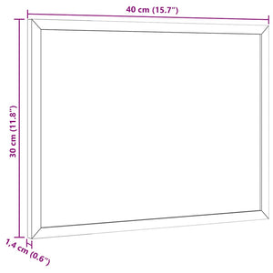 vidaXL Chalkboard with Solid Pine Wood Frame Black 40x30 cm