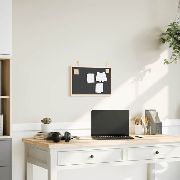 vidaXL Chalkboard with Solid Pine Wood Frame Black 40x30 cm