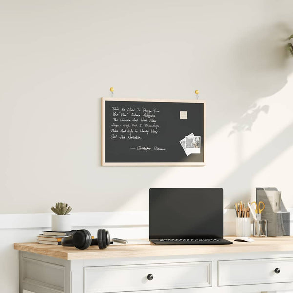 vidaXL Chalkboard with Solid Pine Wood Frame Black 60 x 40 cm