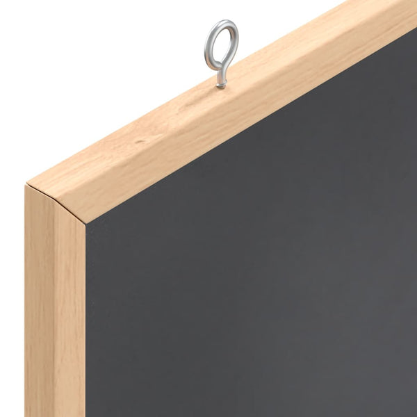 vidaXL Chalkboard with Solid Pine Wood Frame Black 80 x 55 cm