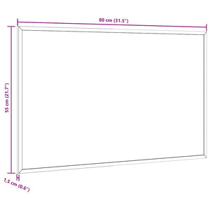 vidaXL Chalkboard with Solid Pine Wood Frame Black 80 x 55 cm