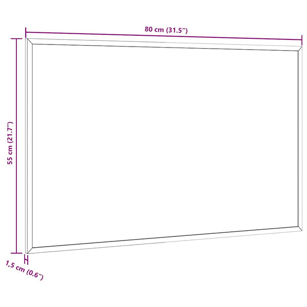 vidaXL Chalkboard with Solid Pine Wood Frame Black 80 x 55 cm