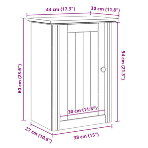 vidaXL Wall Cabinet BODO White and Brown 44x30x60 cm
