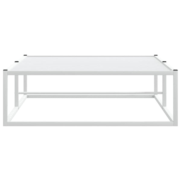 vidaXL Bed Frame without Mattress White 90x200 cm Metal