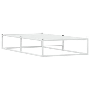 vidaXL Bed Frame without Mattress White 90x200 cm Metal