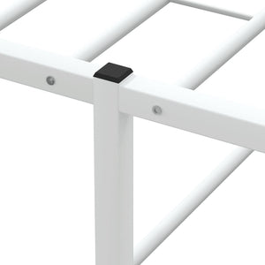vidaXL Bed Frame without Mattress White 100x200 cm Metal