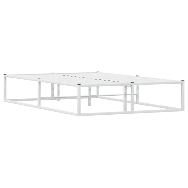 vidaXL Bed Frame without Mattress White 120x200 cm Metal