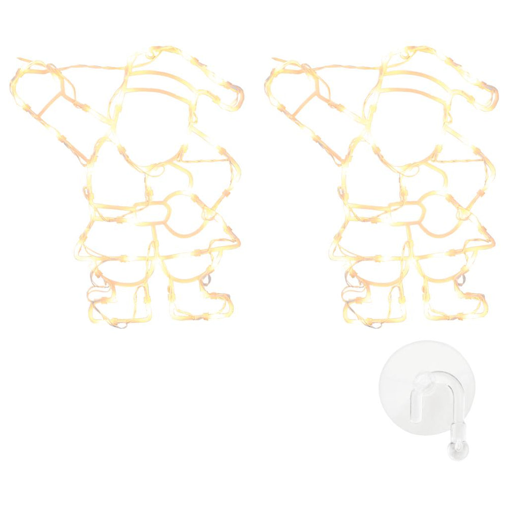 vidaXL Christmas Lights Santa Claus Silhouette 2 pcs. 35 LEDs