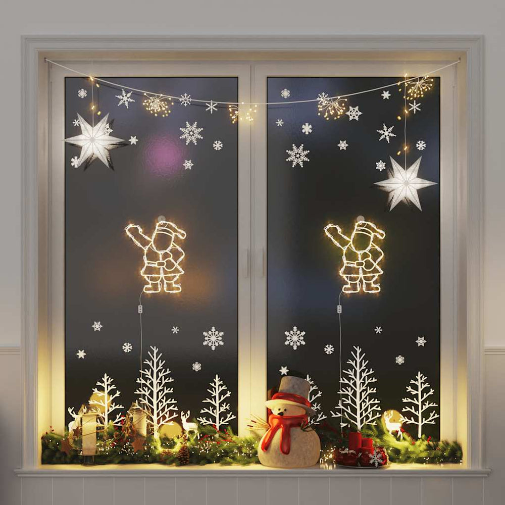 vidaXL Christmas Lights Santa Claus Silhouette 2 pcs. 35 LEDs