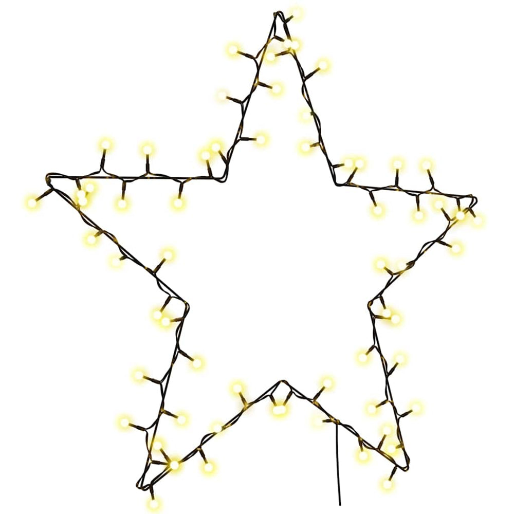vidaXL Christmas Decoration Star Silhouette 80 LED Warm White