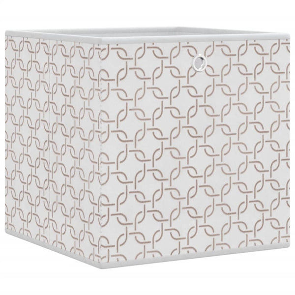 vidaXL Foldable Storage Boxes 4 pcs Cream 32x32x32 cm Non-woven