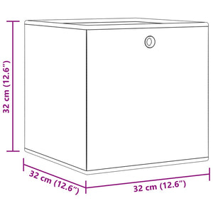 vidaXL Foldable Storage Boxes 4 pcs Cream 32x32x32 cm Non-woven