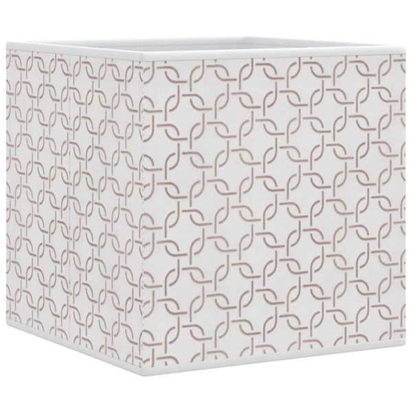 vidaXL Foldable Storage Boxes 4 pcs Cream 32x32x32 cm Non-woven