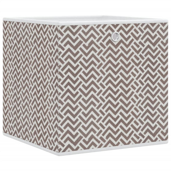 vidaXL Foldable Storage Boxes 4 pcs Brown 32x32x32 cm Non-woven