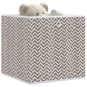 vidaXL Foldable Storage Boxes 4 pcs Brown 32x32x32 cm Non-woven