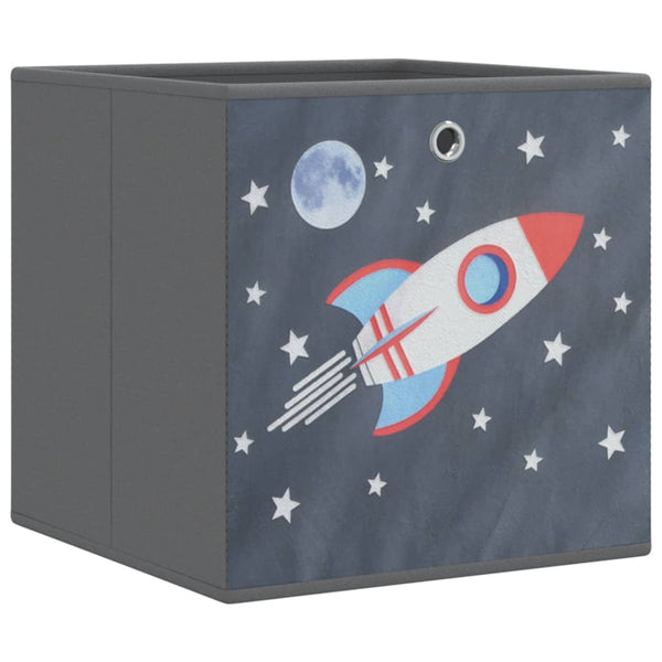 vidaXL Foldable Storage Boxes 10 pcs. Grey 32x32x32 cm Non-woven