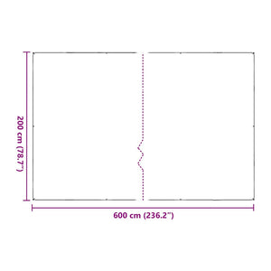 vidaXL Plant Cover with Eyelets 2x6 m Polyethylene