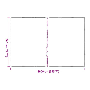 vidaXL Plant Cover with Eyelets 2x10 m Polyethylene