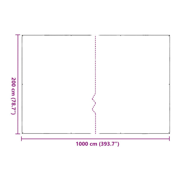 vidaXL Plant Cover with Eyelets 2x10 m Polyethylene