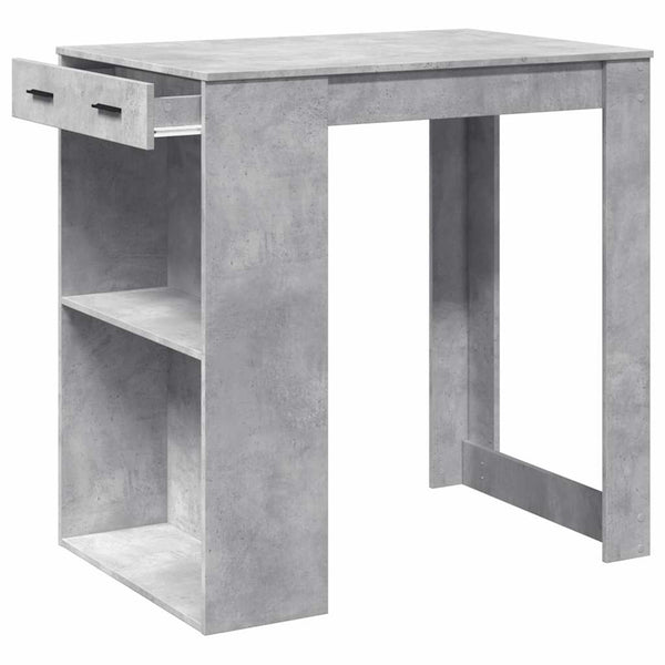 vidaXL Bar Table Concrete Gray 102x70x103.5 cm Engineered Wood