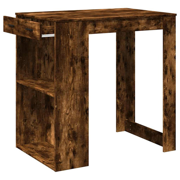 vidaXL Bar Table Smoked Oak 102x70x103.5 cm Engineered Wood