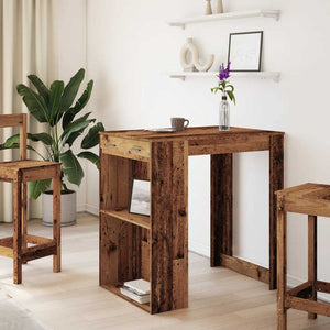 vidaXL Bar Table Reclaimed Wood Look 102x70x103.5 cm Engineered Wood