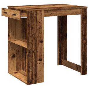 vidaXL Bar Table Reclaimed Wood Look 102x70x103.5 cm Engineered Wood