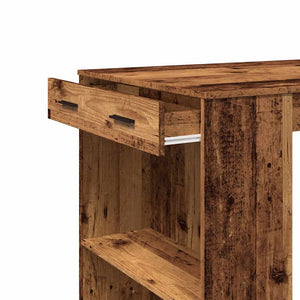 vidaXL Bar Table Reclaimed Wood Look 102x70x103.5 cm Engineered Wood