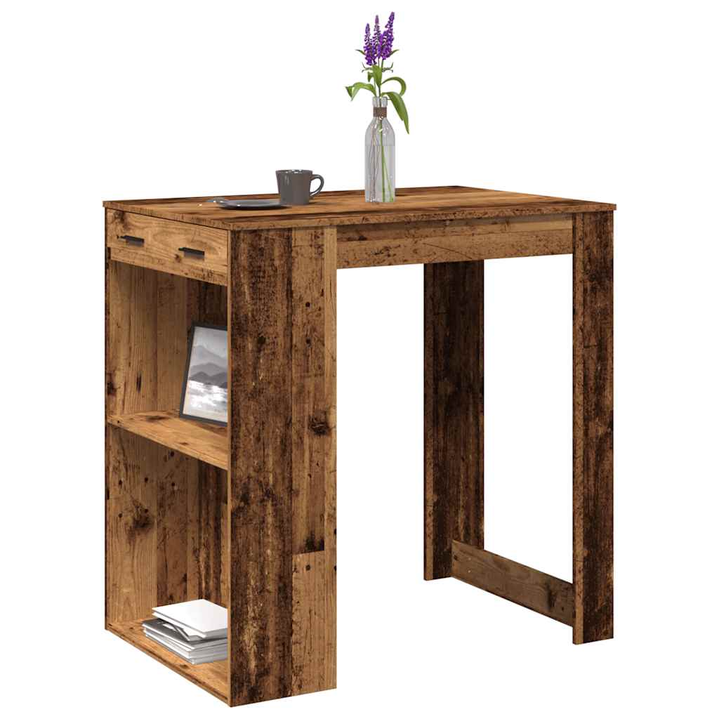 vidaXL Bar Table Reclaimed Wood Look 102x70x103.5 cm Engineered Wood