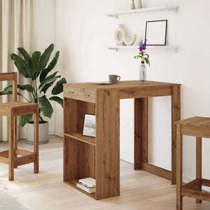 vidaXL Bar Table Artisan Oak 102x70x103.5 cm Engineered Wood