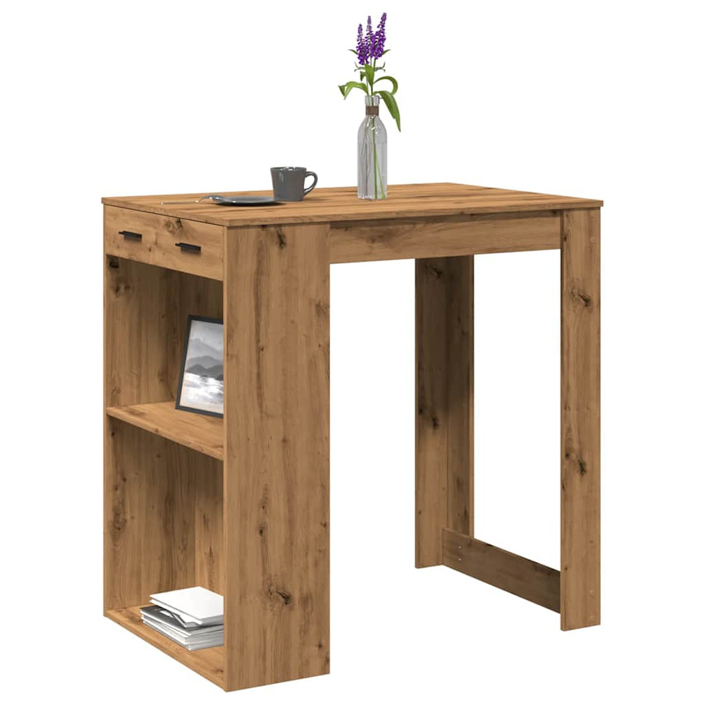 vidaXL Bar Table Artisan Oak 102x70x103.5 cm Engineered Wood