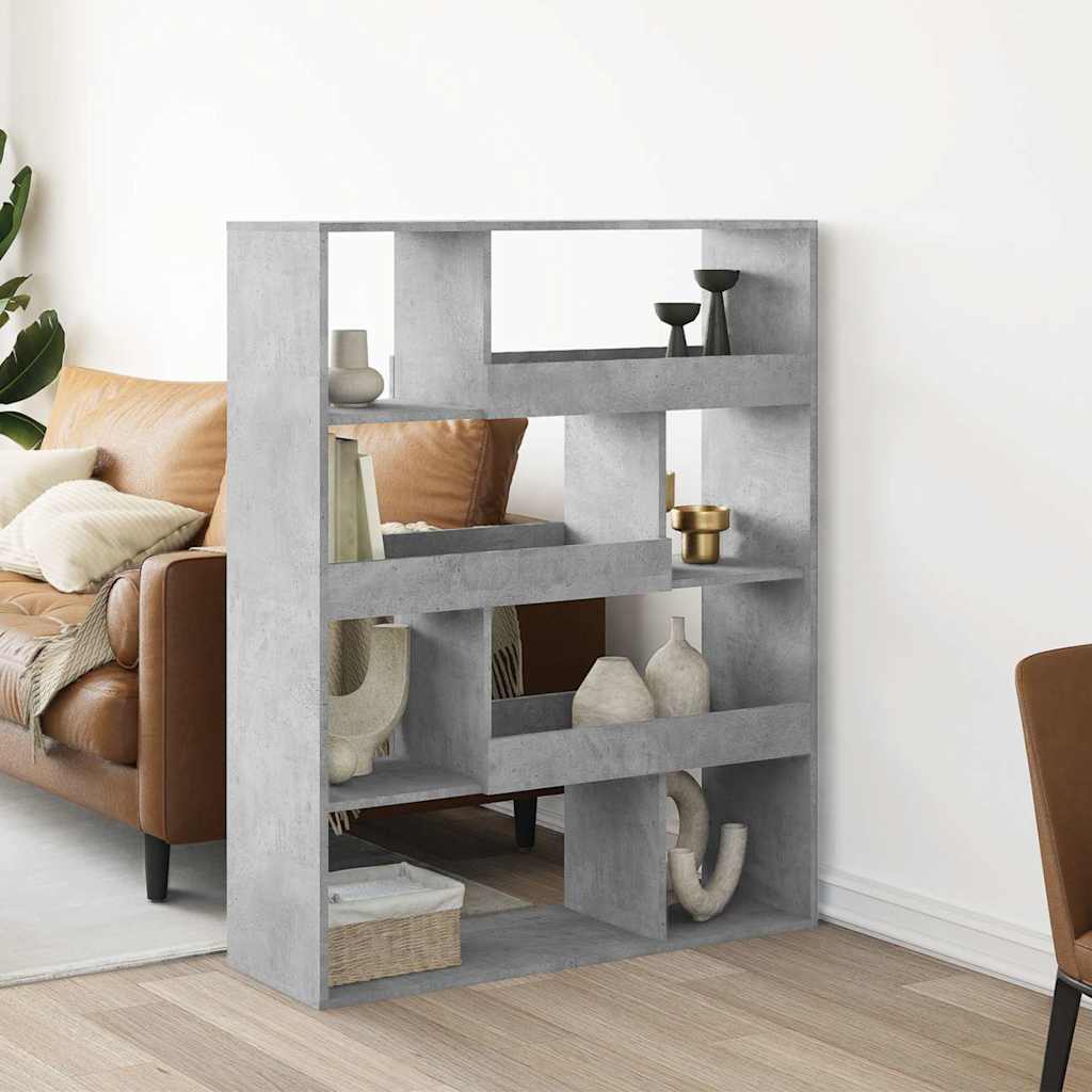 vidaXL Bookshelf Concrete Gray 100x33x125.5 cm Engineered Wood