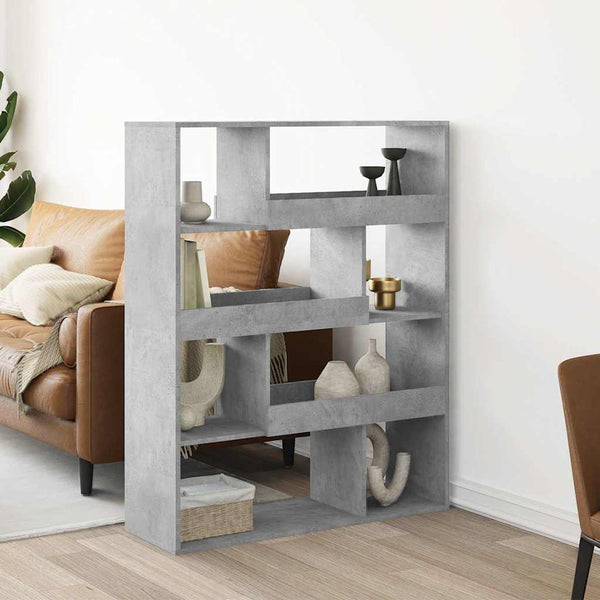 vidaXL Bookshelf Concrete Gray 100x33x125.5 cm Engineered Wood
