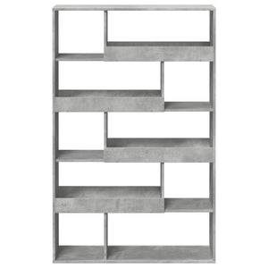 vidaXL Bookcase Concrete Gray 100x33x156.5 cm Engineered Wood