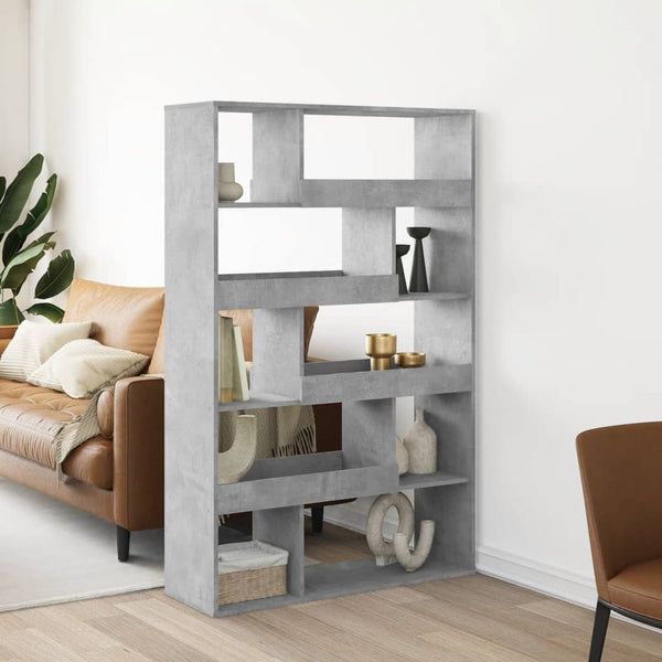 vidaXL Bookcase Concrete Gray 100x33x156.5 cm Engineered Wood
