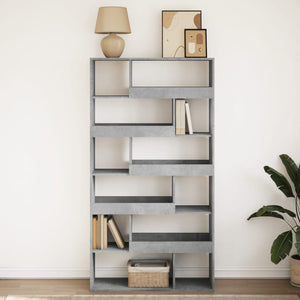 vidaXL Bookshelf Concrete Gray 100x33x187.5 cm Engineered Wood
