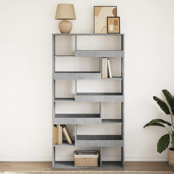 vidaXL Bookshelf Concrete Gray 100x33x187.5 cm Engineered Wood