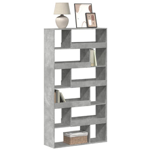 vidaXL Bookshelf Concrete Gray 100x33x187.5 cm Engineered Wood