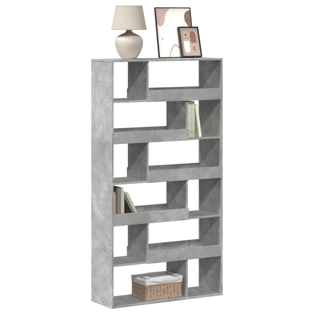 vidaXL Bookshelf Concrete Gray 100x33x187.5 cm Engineered Wood
