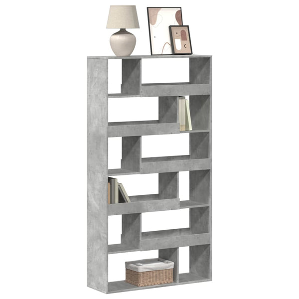 vidaXL Bookshelf Concrete Gray 100x33x187.5 cm Engineered Wood
