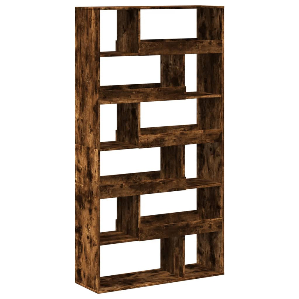 vidaXL Bookcase Smoked Oak 100x33x187.5 cm Engineered Wood