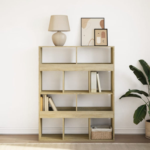 vidaXL Sonoma Oak Bookcase 100x33x125.5 cm Engineered Wood