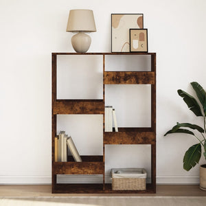 vidaXL Bookshelf Smoked Oak 100x33x135 cm Engineered Wood