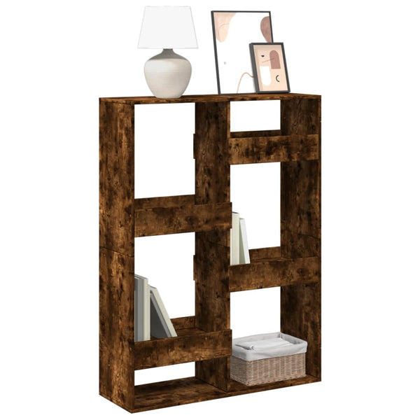 vidaXL Bookshelf Smoked Oak 100x33x135 cm Engineered Wood