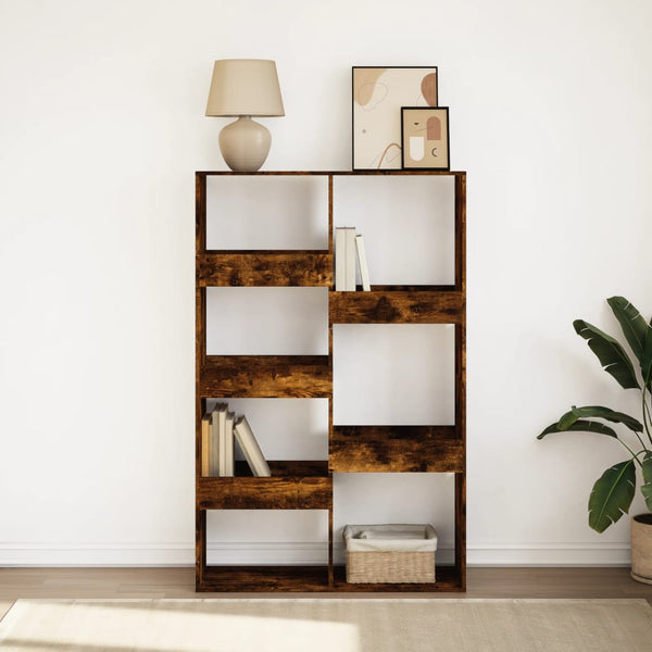 vidaXL Bookshelf Smoked Oak 100x33x155.5 cm Engineered Wood