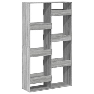 vidaXL Bookcase Sonoma Oak Grey 100x33x175 cm Engineered Wood