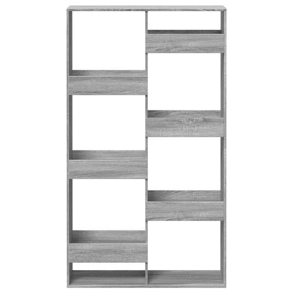 vidaXL Bookcase Sonoma Oak Grey 100x33x175 cm Engineered Wood