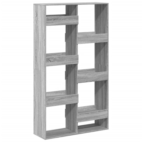 vidaXL Bookcase Sonoma Oak Grey 100x33x175 cm Engineered Wood